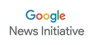 Google News Initiative logo with multicolored Google text and black 'News Initiative' text