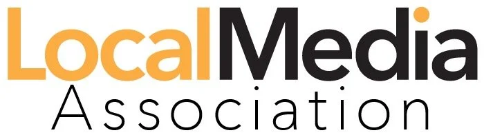 Logo for the Local Media Association with the words 'Local' in orange, 'Media' in black, and 'Association' in black underneath.