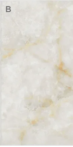Hetian Jade sintered stone slab — soft warm-white with a jade cast, glossy finish