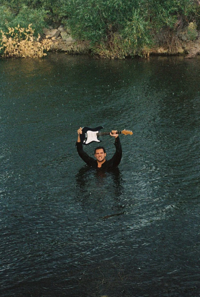 Téo Amo on set of a Boneyard Banquet production