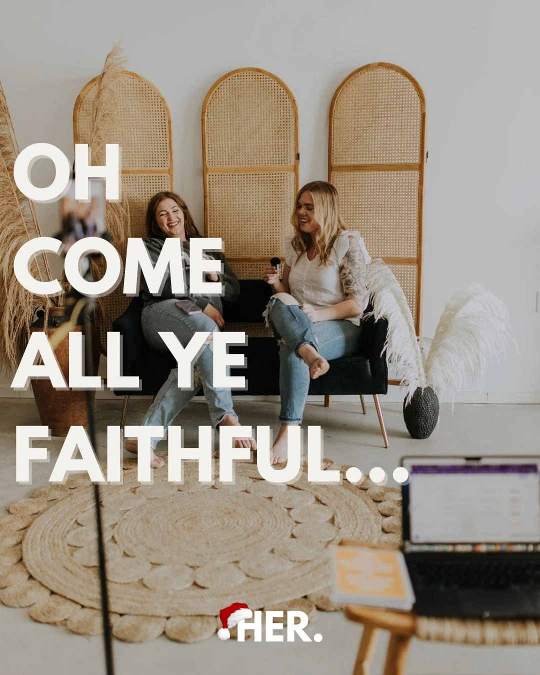 O come, all ye Santas, busy and exhausted...

O come ye, O come ye, to HER&rsquo;s SANTA Workshop
While you&rsquo;re shopping for everyone else, take a moment for yourself and pop into our self-care work shop. Because even Santa needs a break!

https