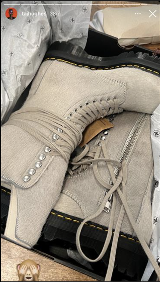 Taj Hughes for Dr. Martens x Rick Owens