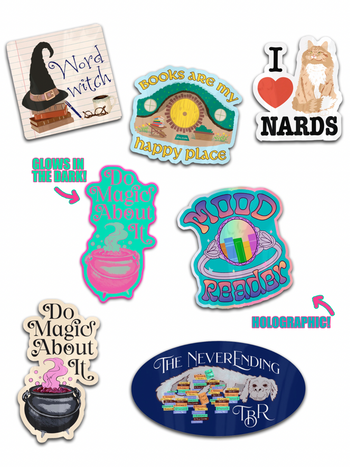Bookish & Witchy Vinyl Stickers!