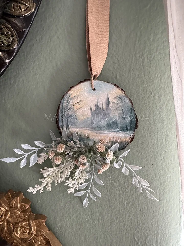 Winter Castle - Oil on wood