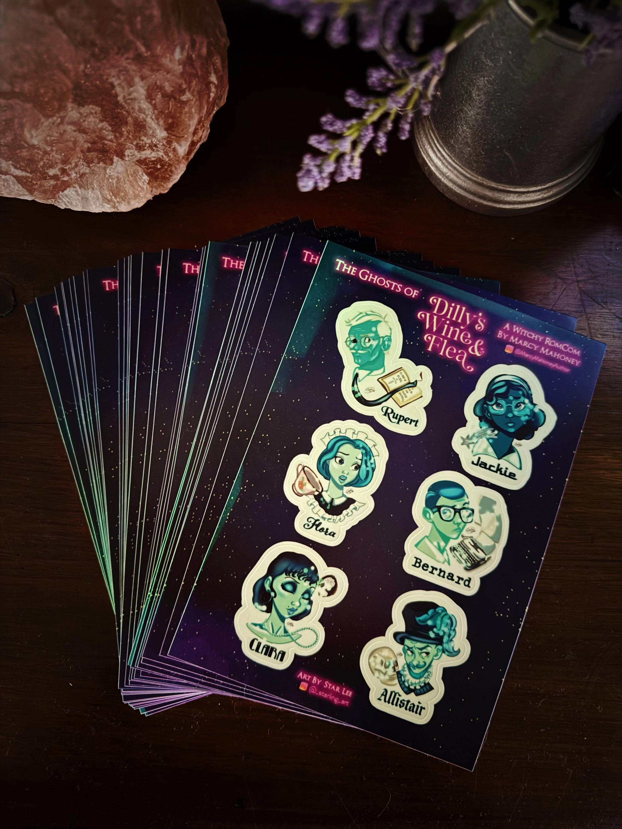 Sticker Sheets:  Glow-In-The-Dark Ghosts from Dilly's Wine & Flea