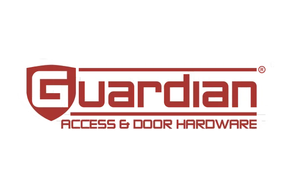 Logo for Guardian Access & Door Hardware featuring a stylized shield and door hardware elements.