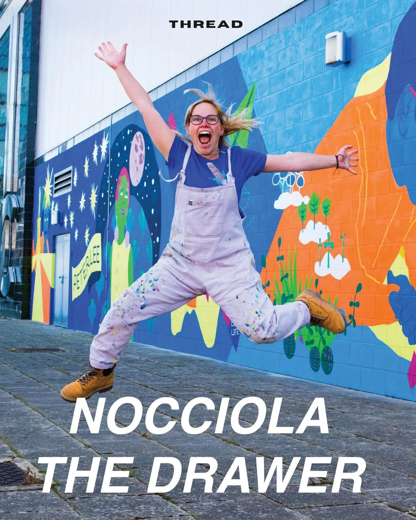 We are so excited to present our first edition of THREAD Curated! 

This week we are spotlighting Nocciola the Drawer @nocciolathedrawer a local mural artist and illustrator. Swipe through this post to learn more about her story and beautiful artwork