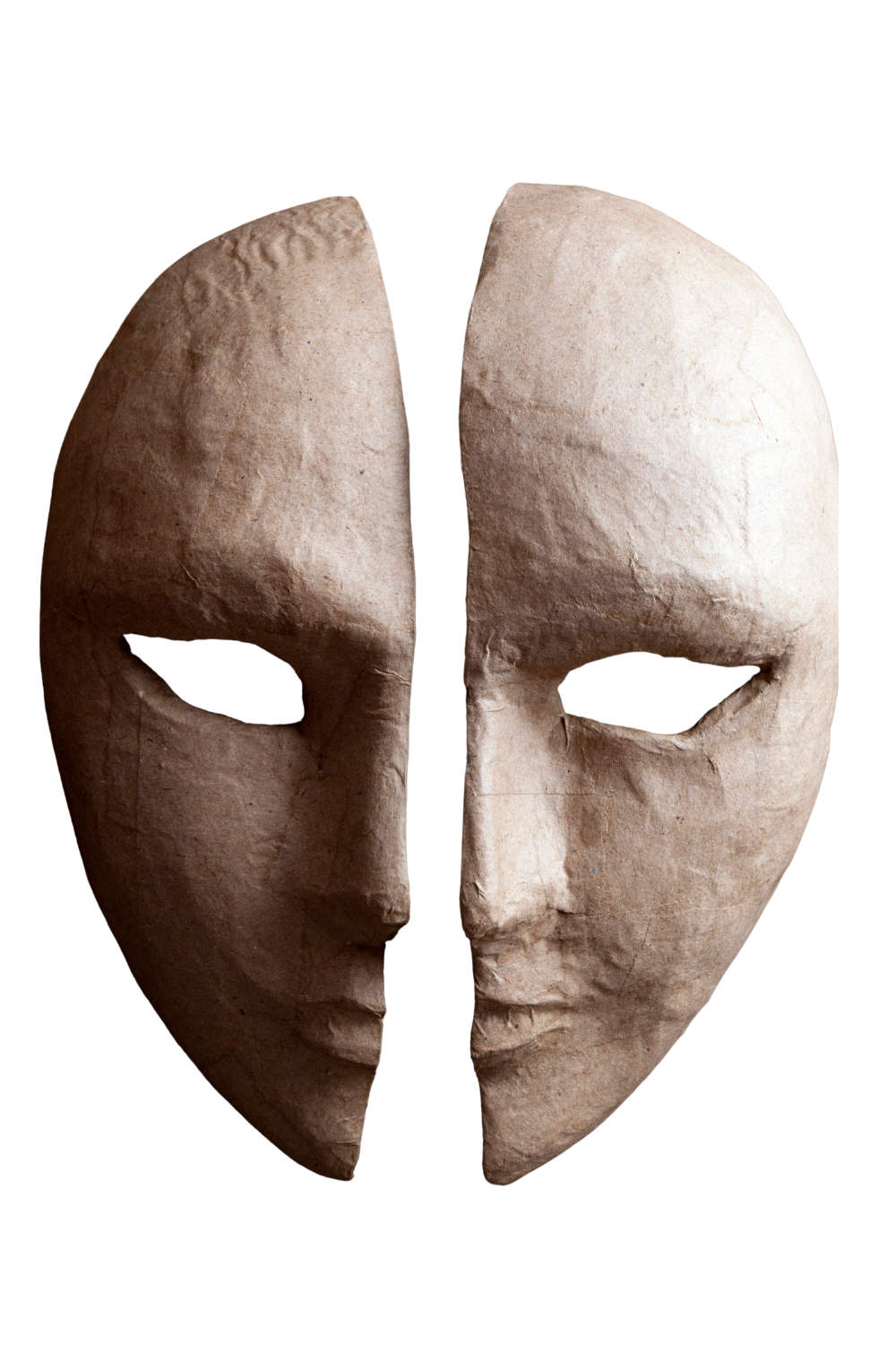 Abstract mask image symbolizing identity wobble and transition
