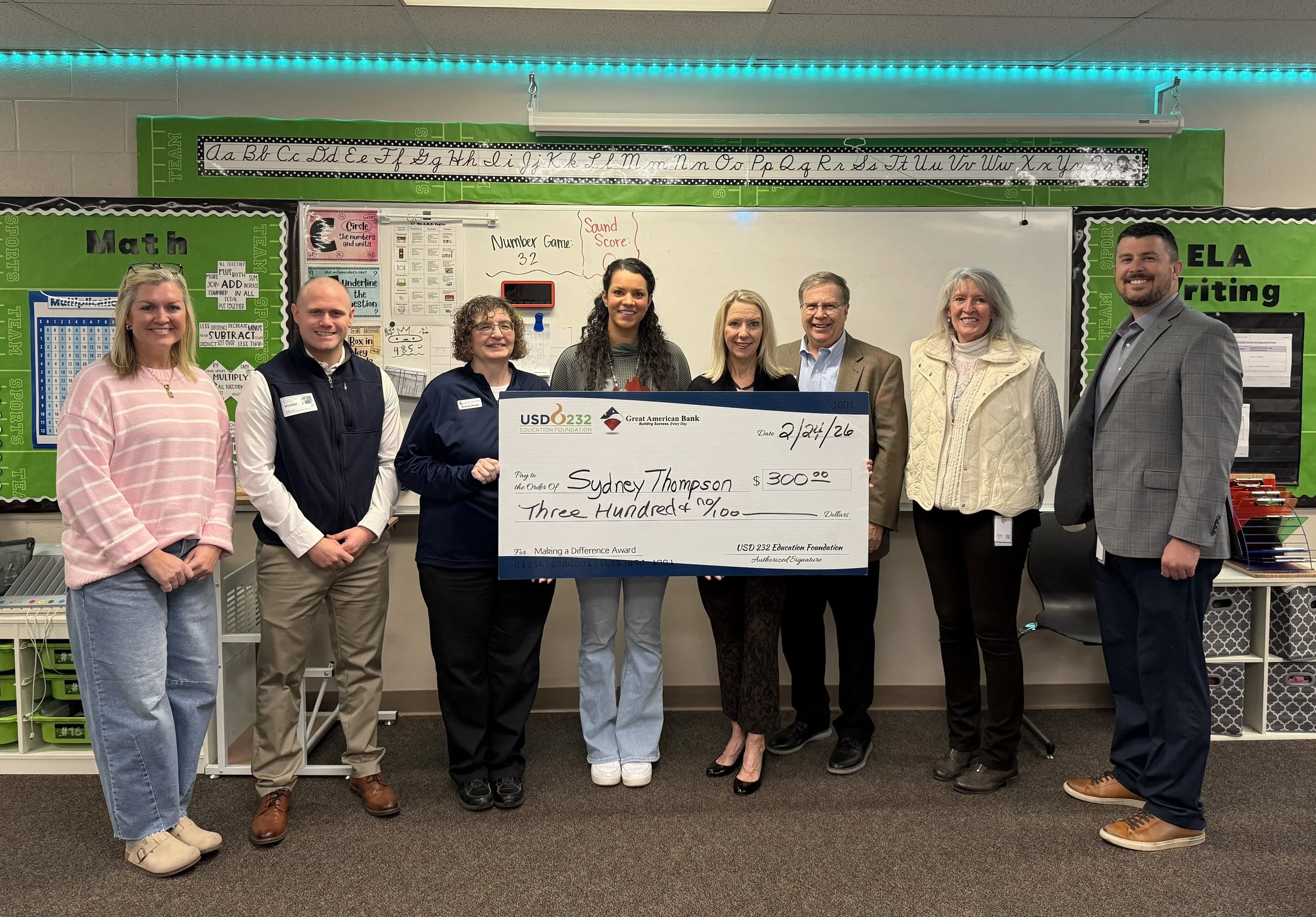 Sydney Thompson Recognized with Making a Difference Award