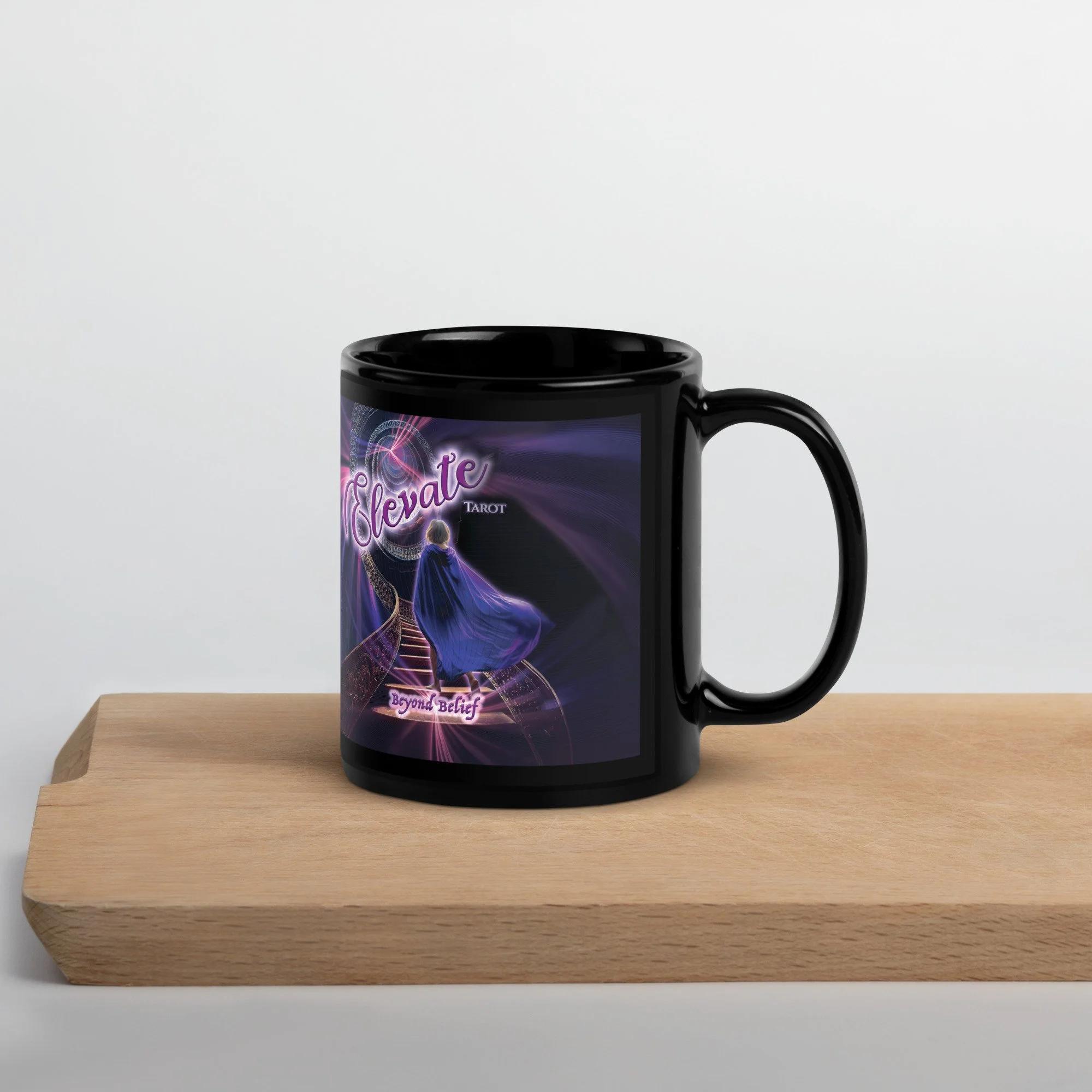 Elevate 11 oz or 15 oz Black Ceramic Mug