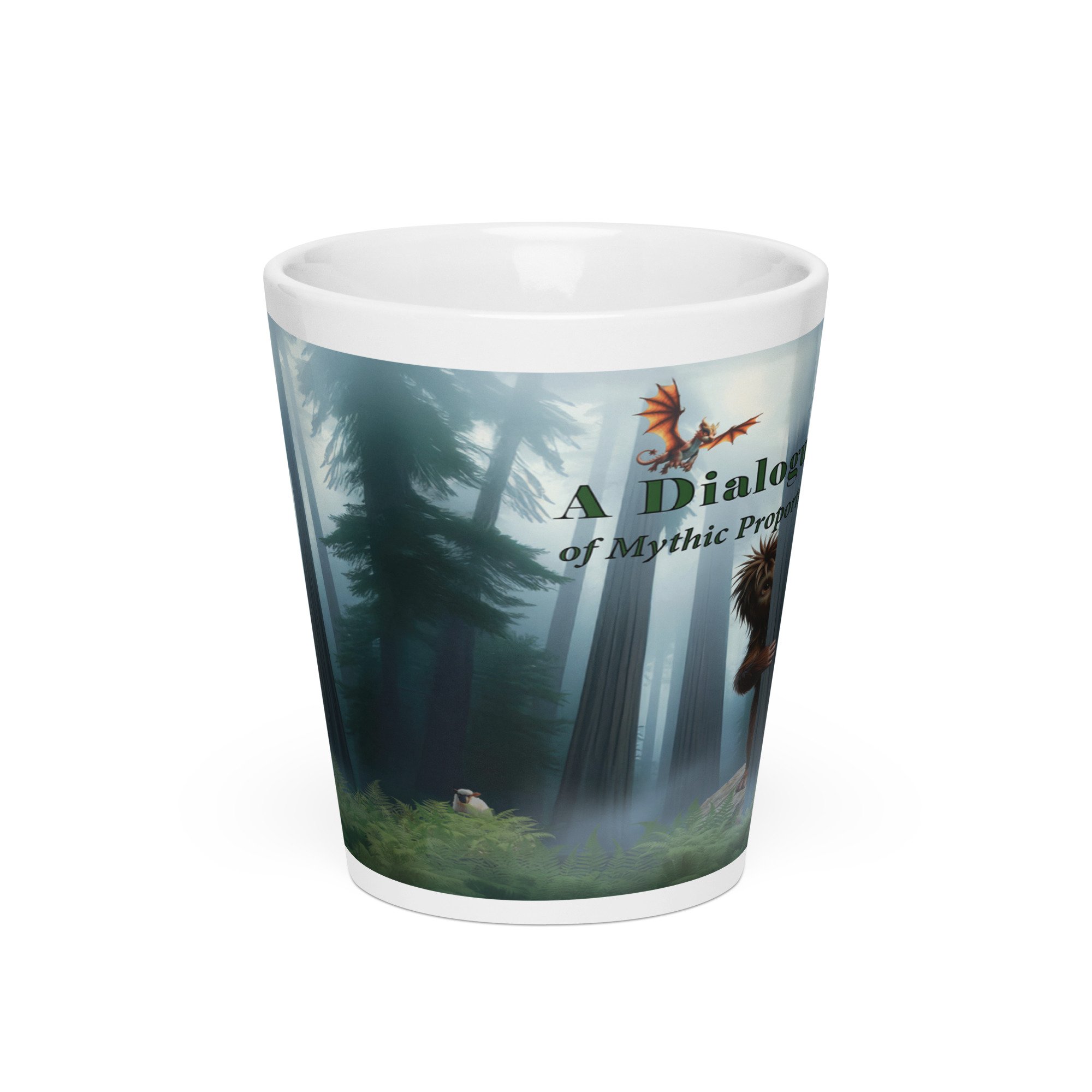 Dialogue 12 oz Latte White Ceramic Mug