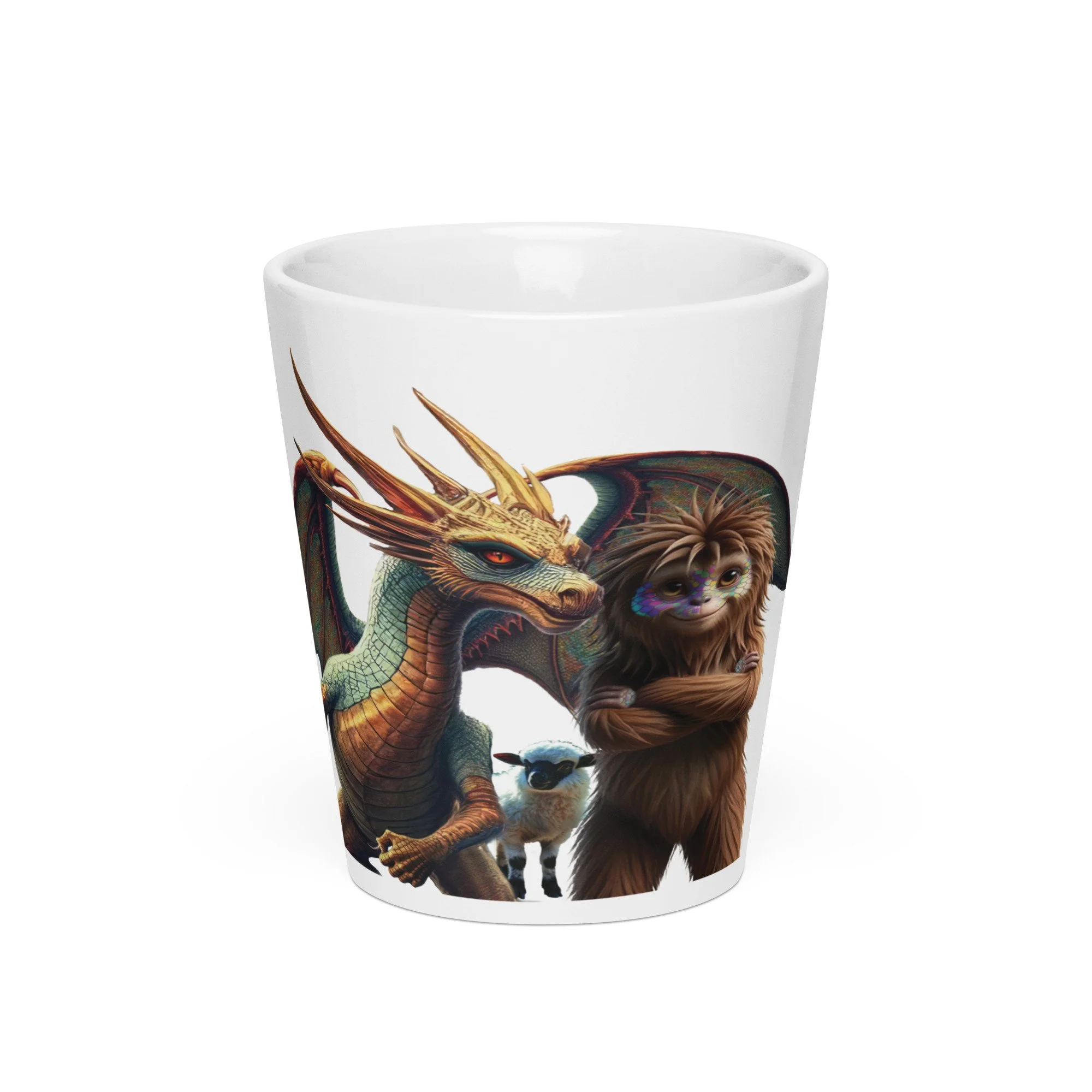 Dialogue Trio 12oz Latte White Ceramic Mug