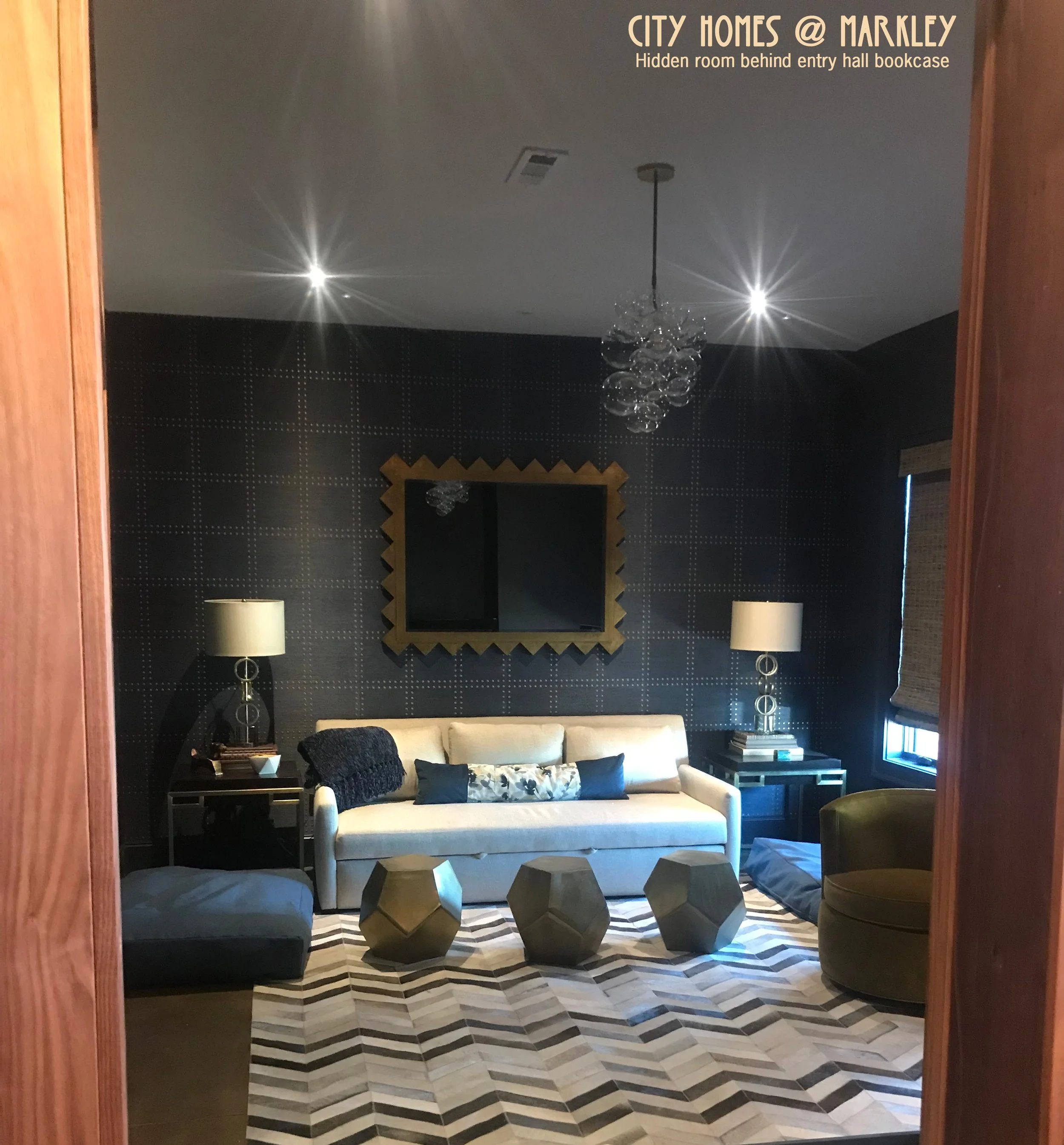 The bookcase created a killer feature to this homes entryway