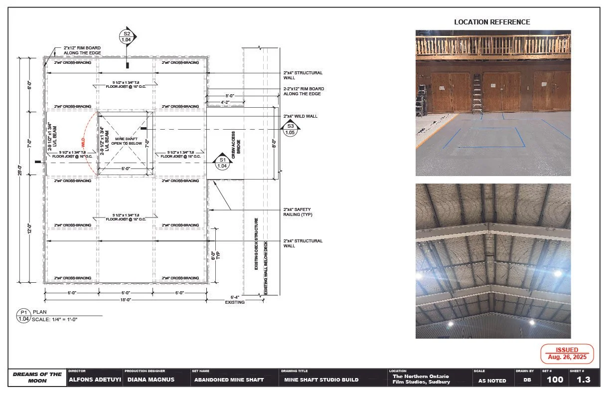 MINESHAFT BUILD IN STUDIO DRAWINGS