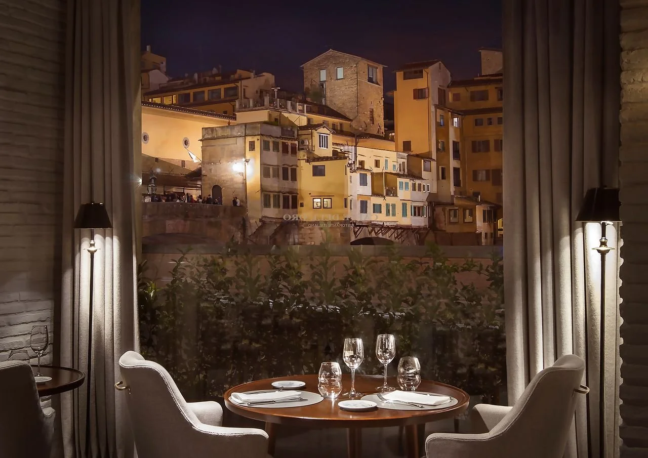 Cafe Dell'oro is a restaurant at the Portrait Firenze in the heart of Florence, Italy