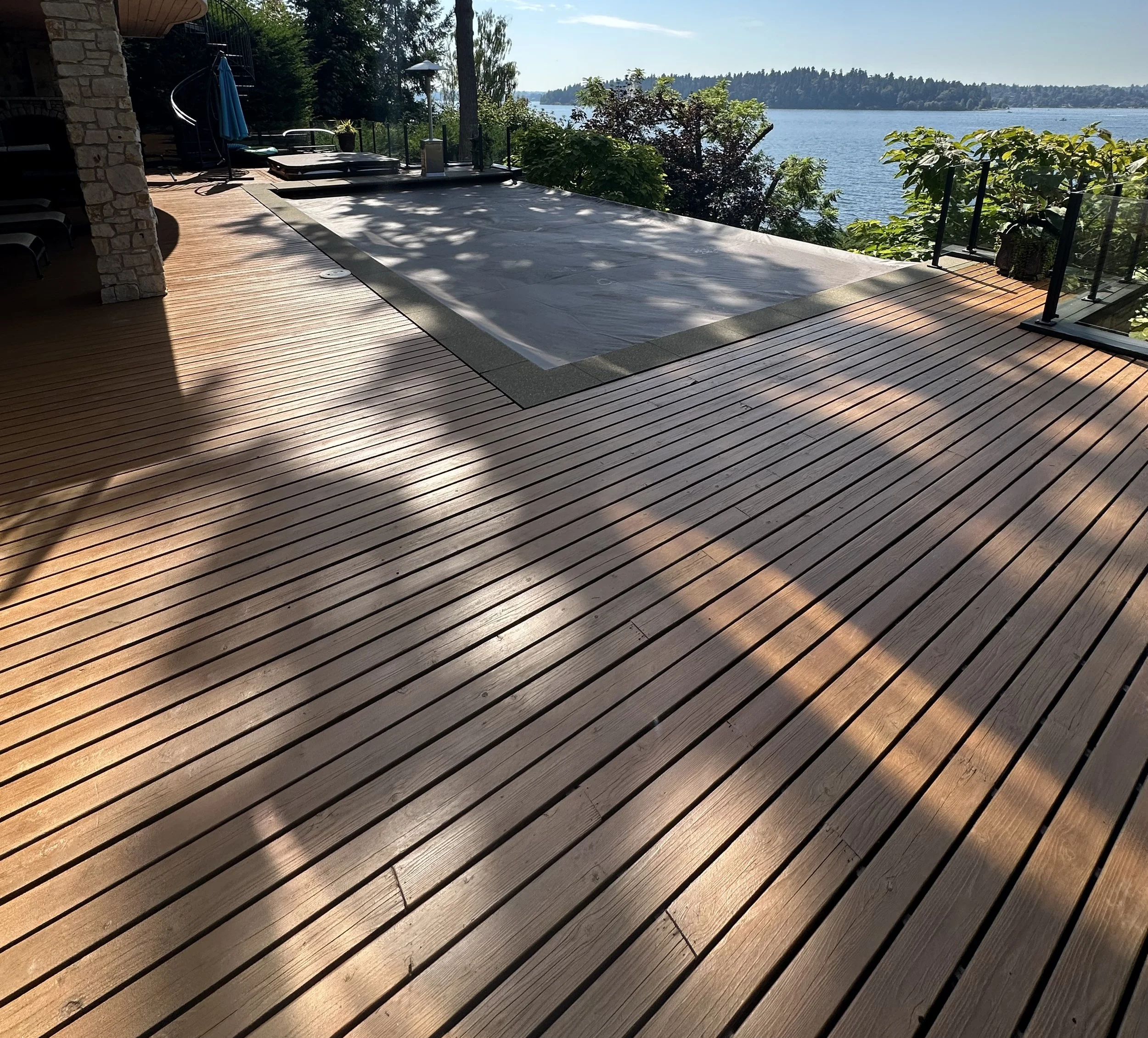 Custom composite deck installation in Bellevue, WA by a local fence company near me