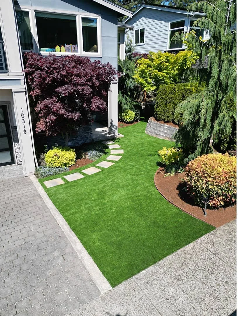 Lawn mowing and edging included in weekly landscape maintenance in Mercer Island, WA