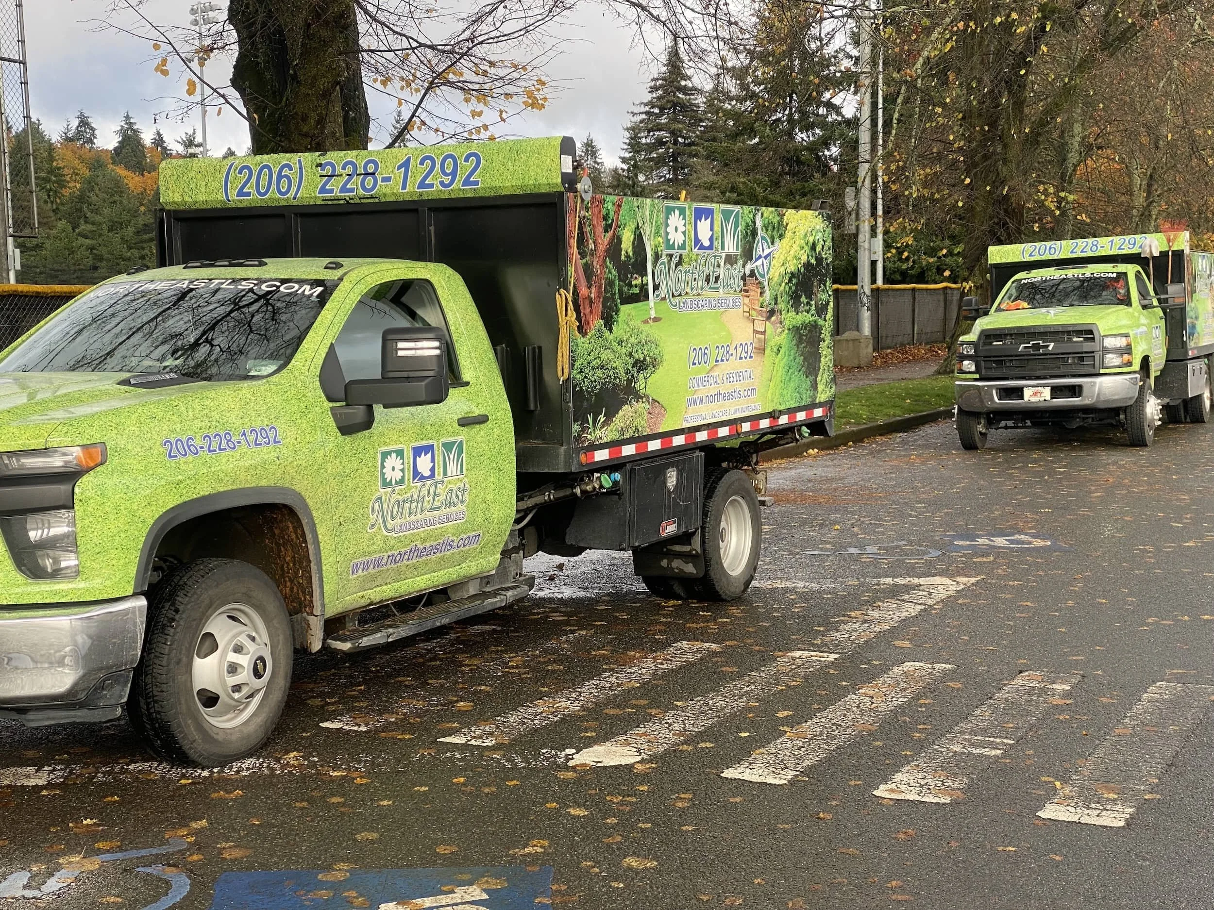 Commercial landscaping fleet providing multi-site service coverage in King County, WA