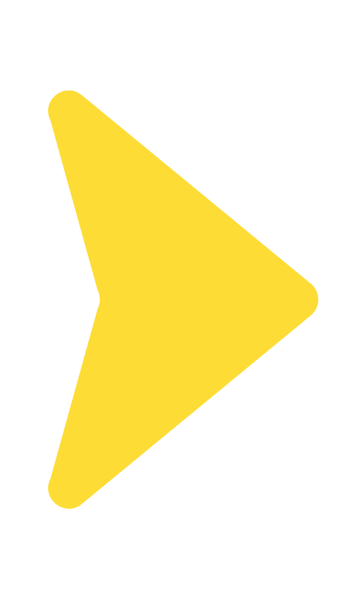 Black background with a large yellow arrow pointing to the right.