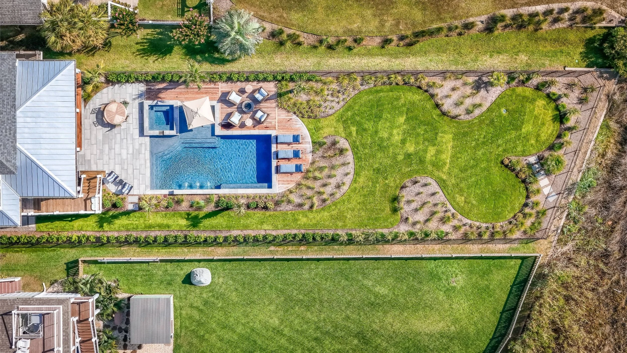 A landscape design project blending architecture and nature in Hampstead, NC