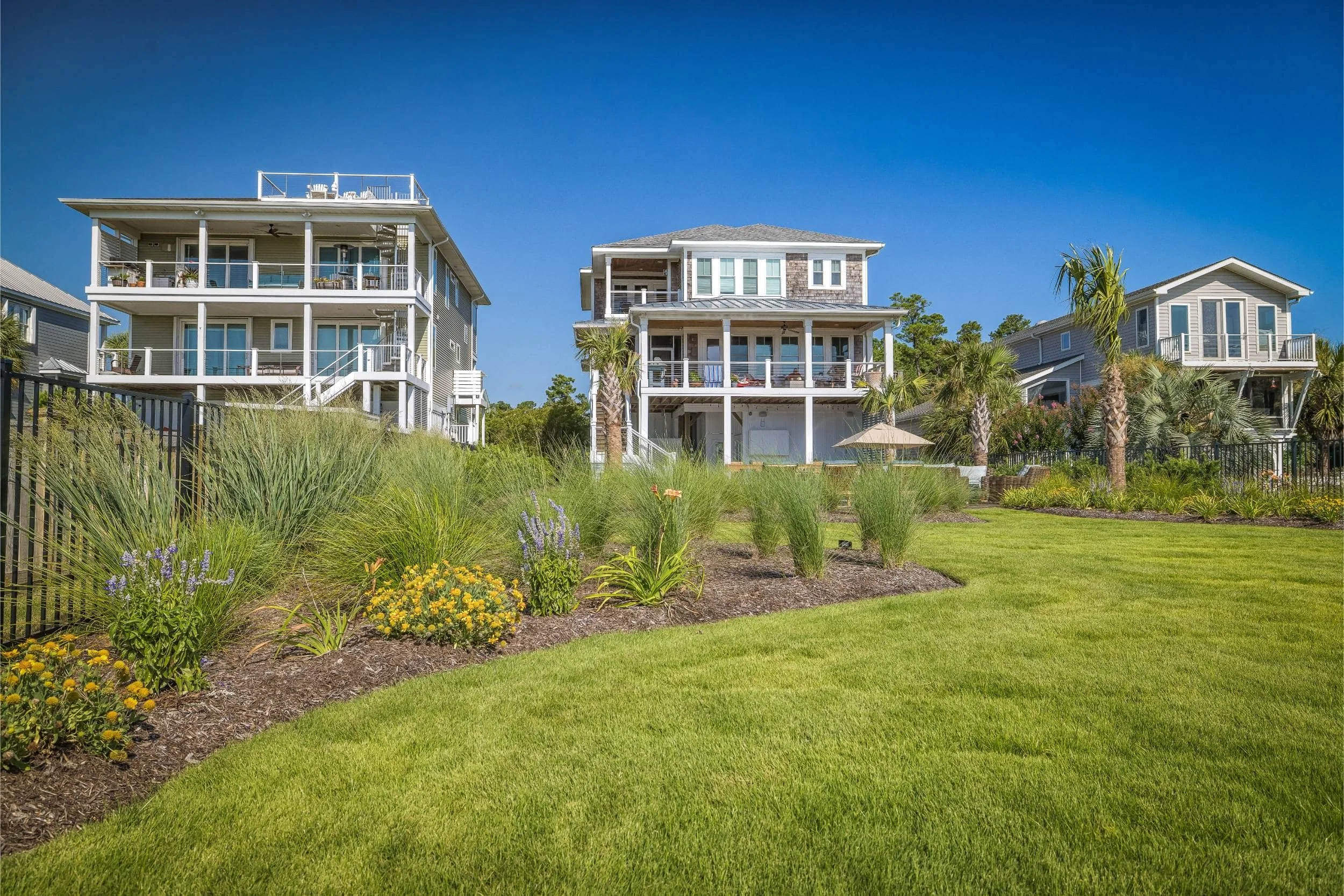 A lawn care and plantings project enhancing curb appeal in Carolina Beach, NC