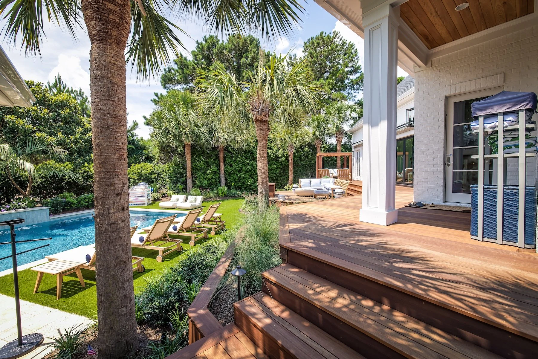 Decking and inground pool in Wilmington, NC