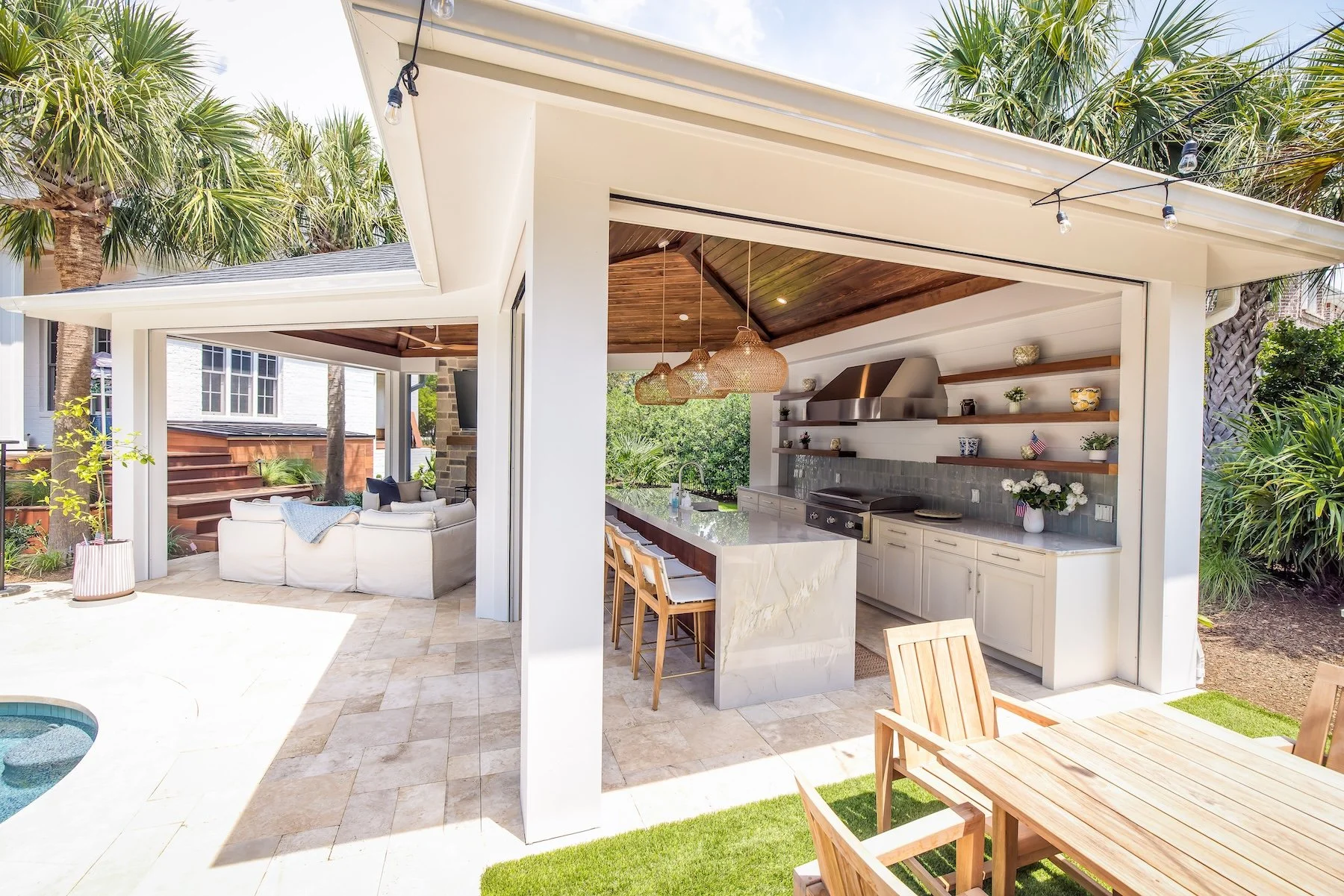 Pavilion and pool patio in Landfall in Wilmington, NC