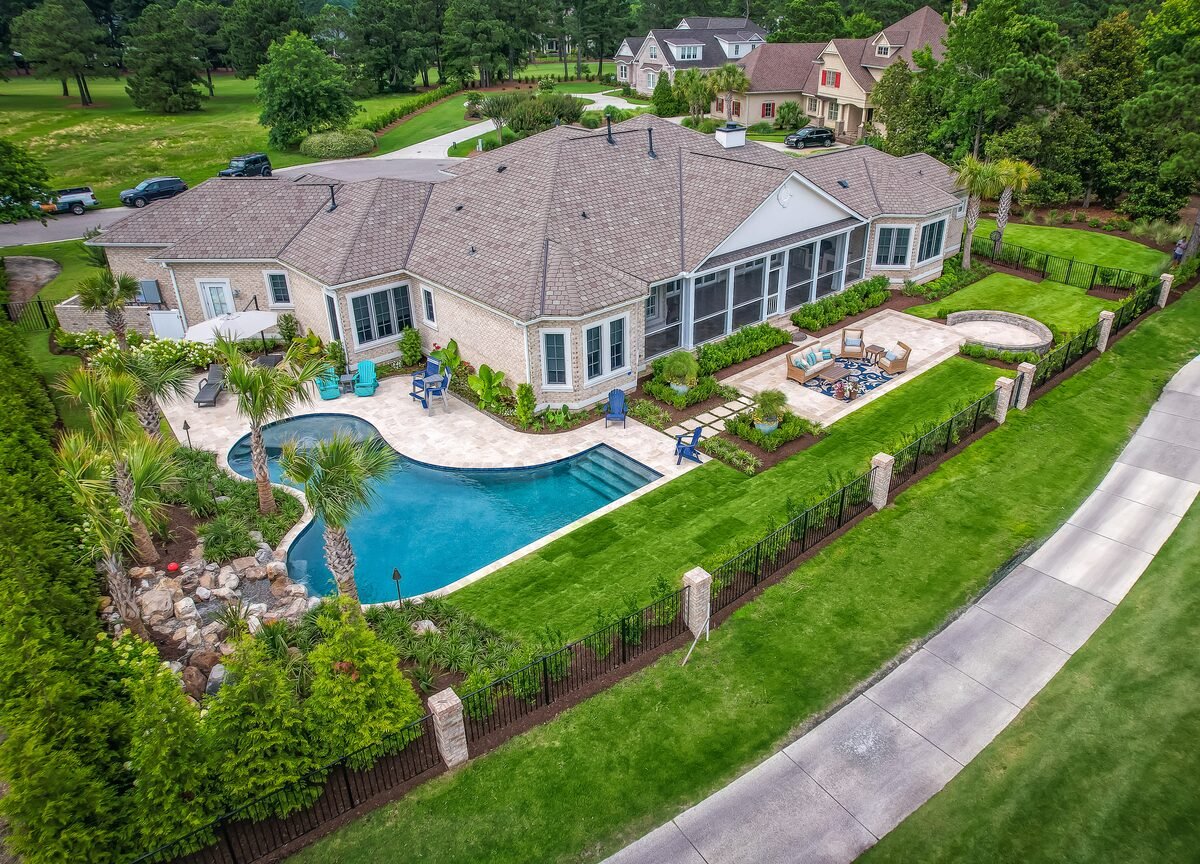 Custom patio design with outdoor living features in Wilmington, NC