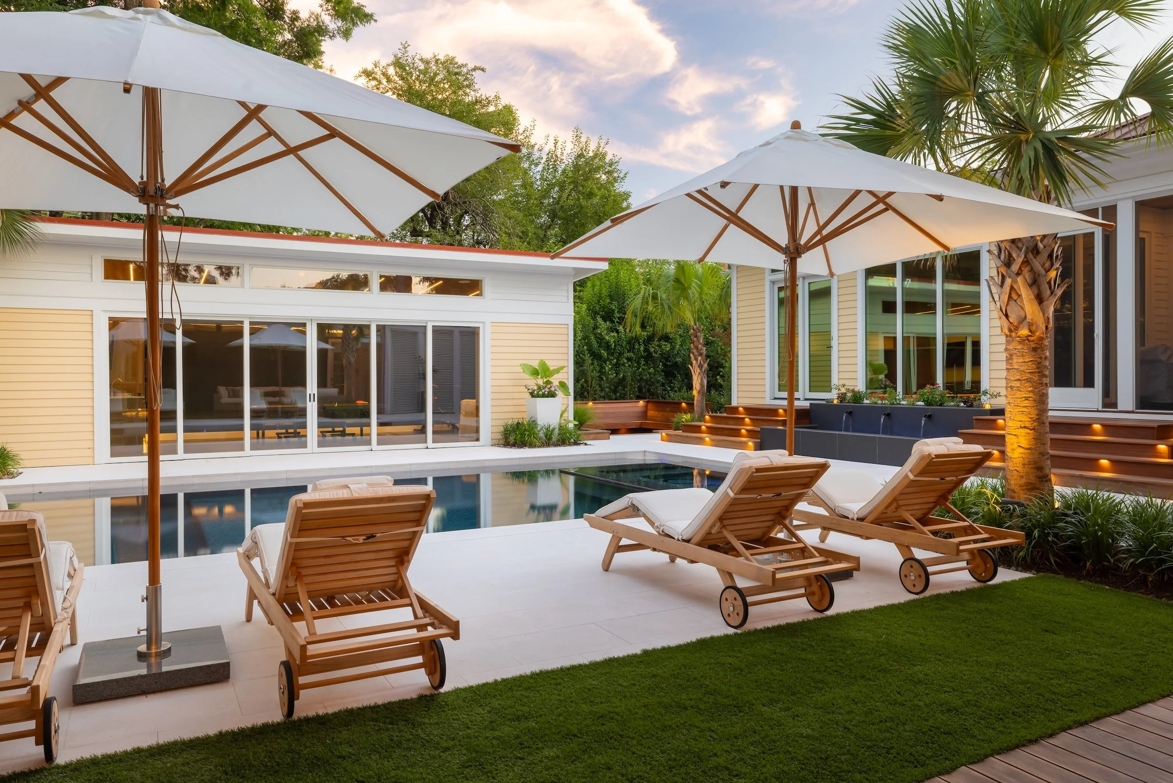Landscape lighting and inground pool installation Landfall, NC