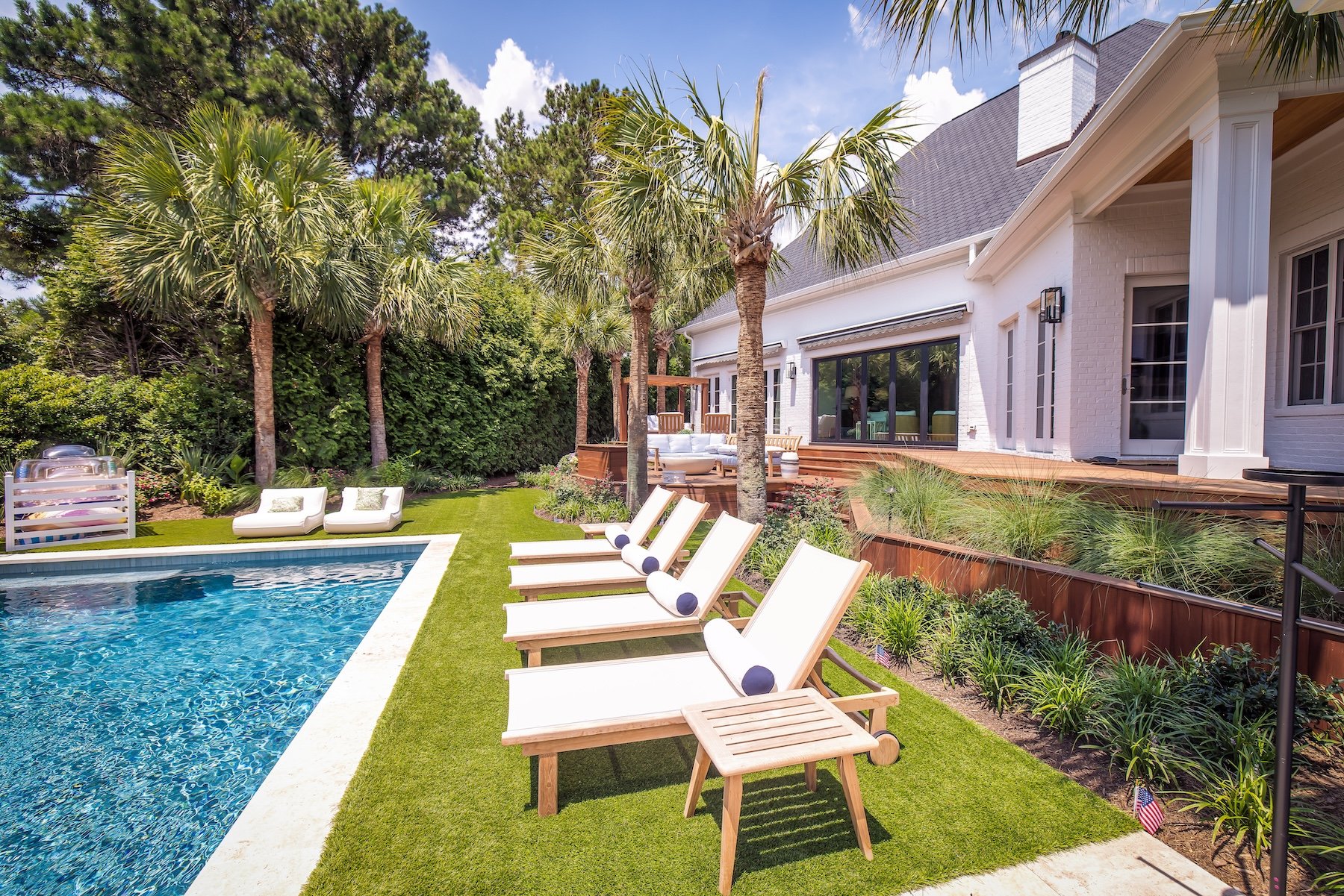 Inground pool patio in Wilmington, NC