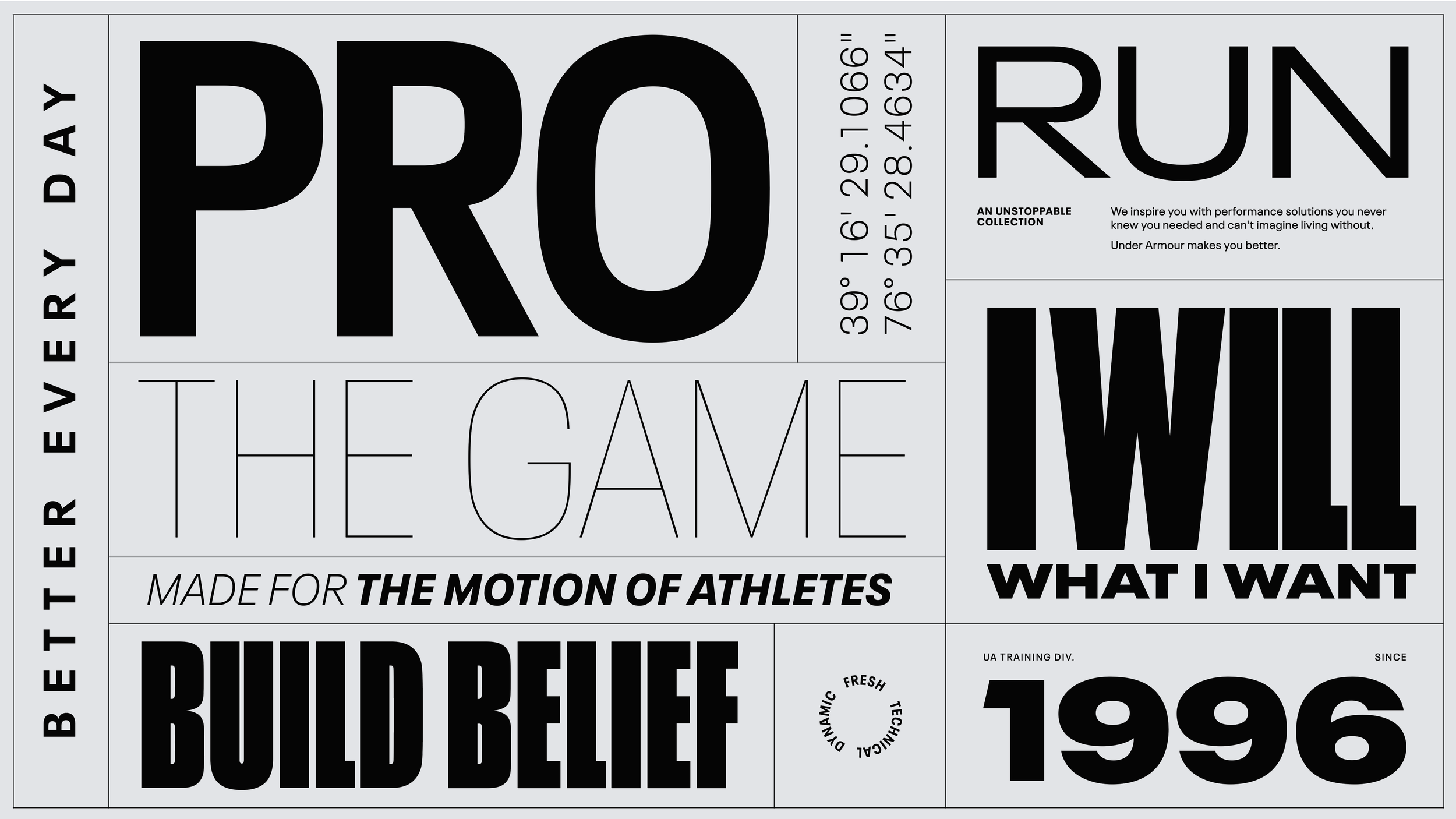 
The identity system leveraged 36 variants of the Neue Plak typeface family — ensuring flexibility, creativity, and typographic consistency.