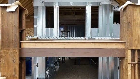 An image of beams, frames and supports.