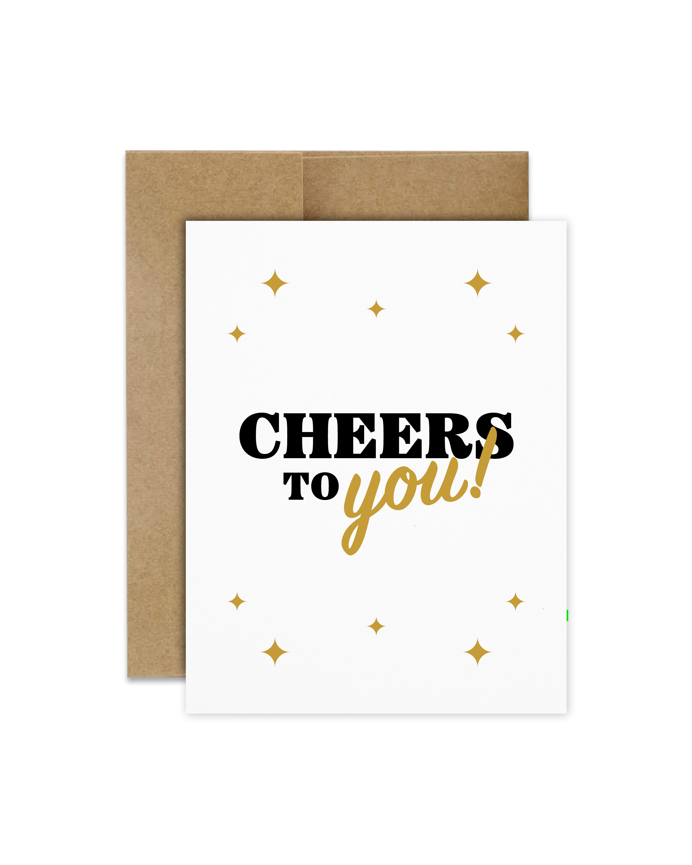 Cheers To You! Greeting Card (Black & Gold)