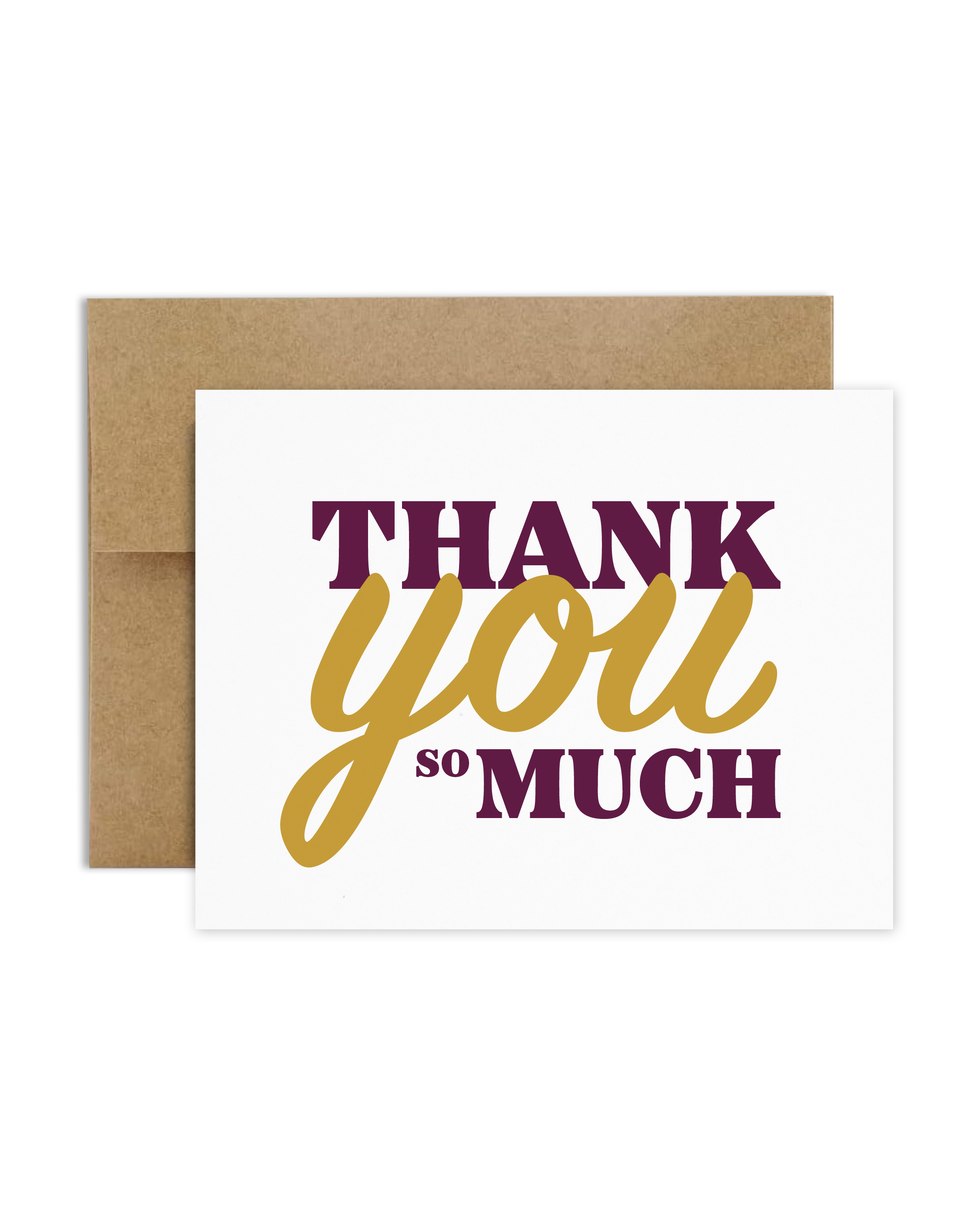 Thank You So Much Greeting Card (Maroon)