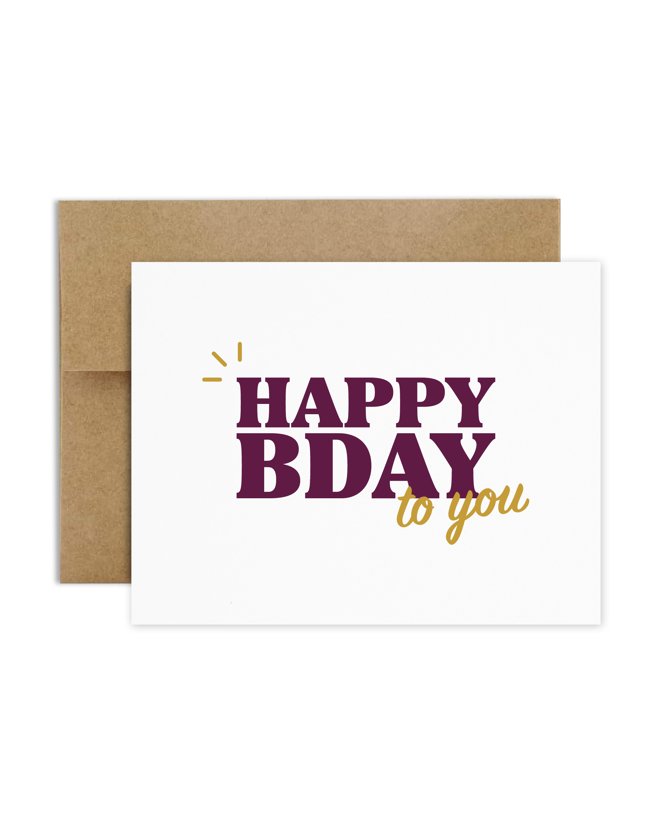 Happy Birthday To You Card (Maroon)