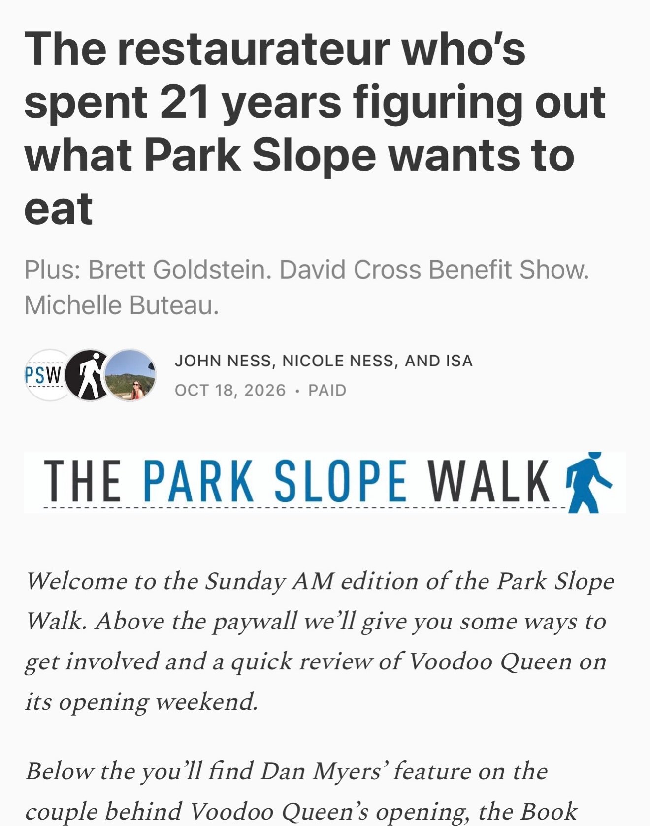 Park Slope, you&rsquo;ve made our opening month unforgettable. ⚜️

We&rsquo;re grateful to The Park Slope Walk for stopping by Voodoo Queen and sharing the love for our New Orleans flavors, Southern soul, and Brooklyn energy. Come by for fried chicke