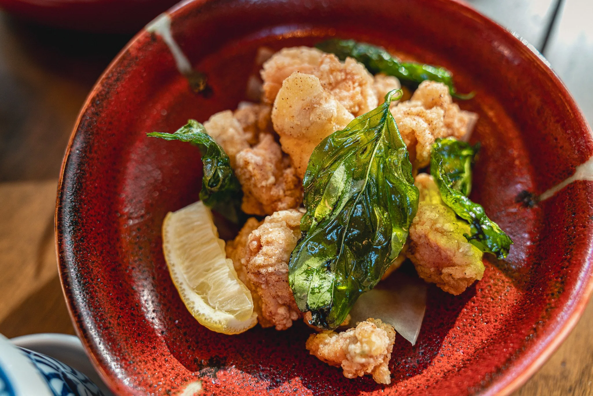 Crispy Japanese dish featured in the Lemonhearted review of Kappo Tsan's omakase tasting menu in Orlando, FL.