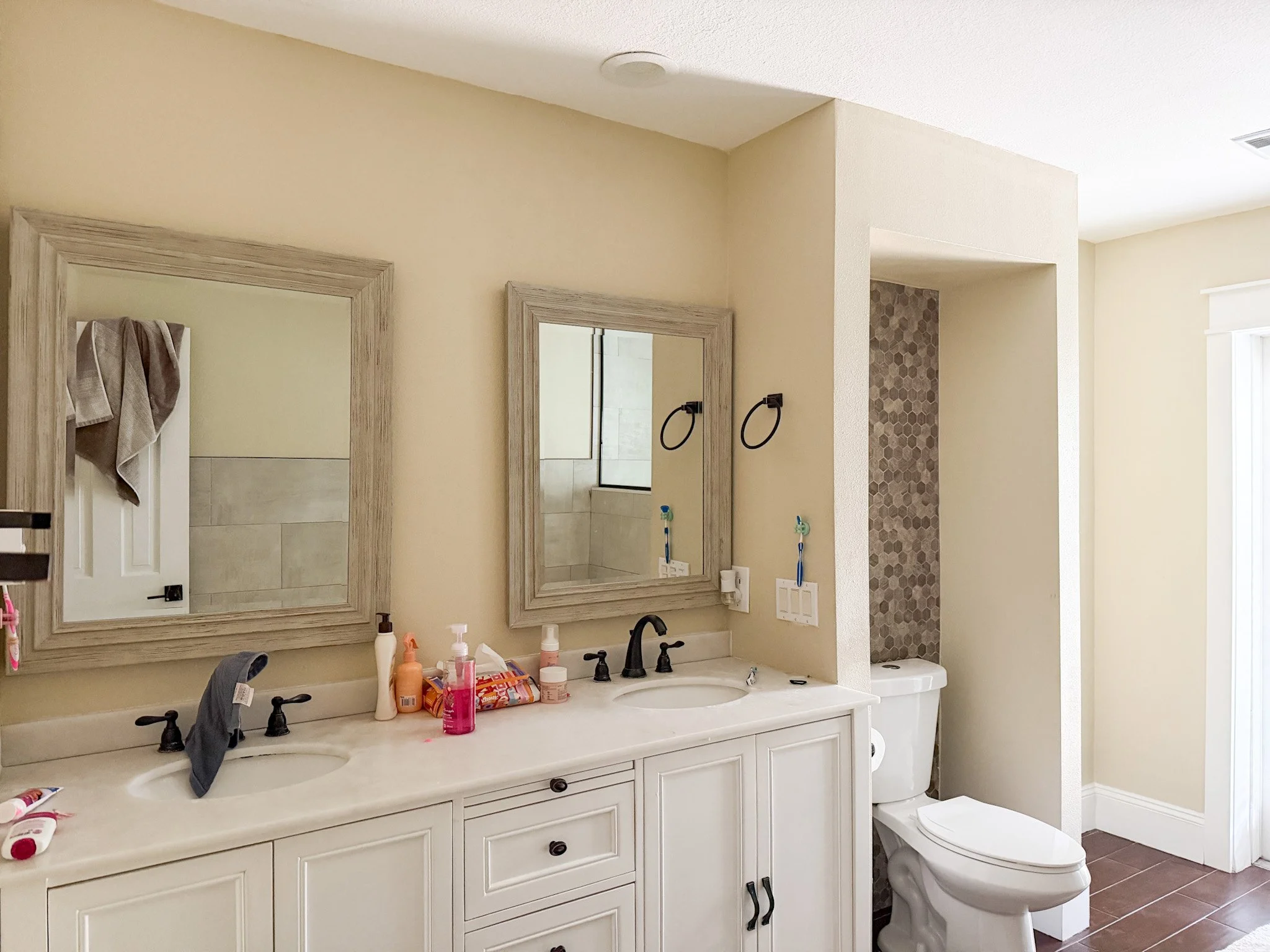 From Bland to Brilliant: The Start of Our Girls’ Shared Bathroom Makeover