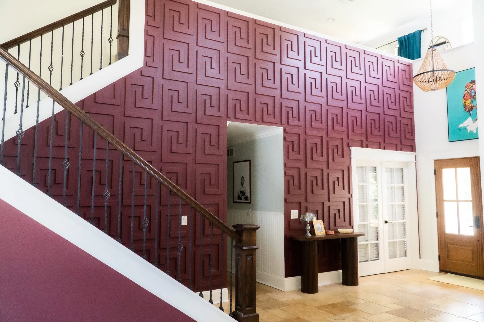 The Entryway Makeover That Changed Everything: A Bold Geometric Wall