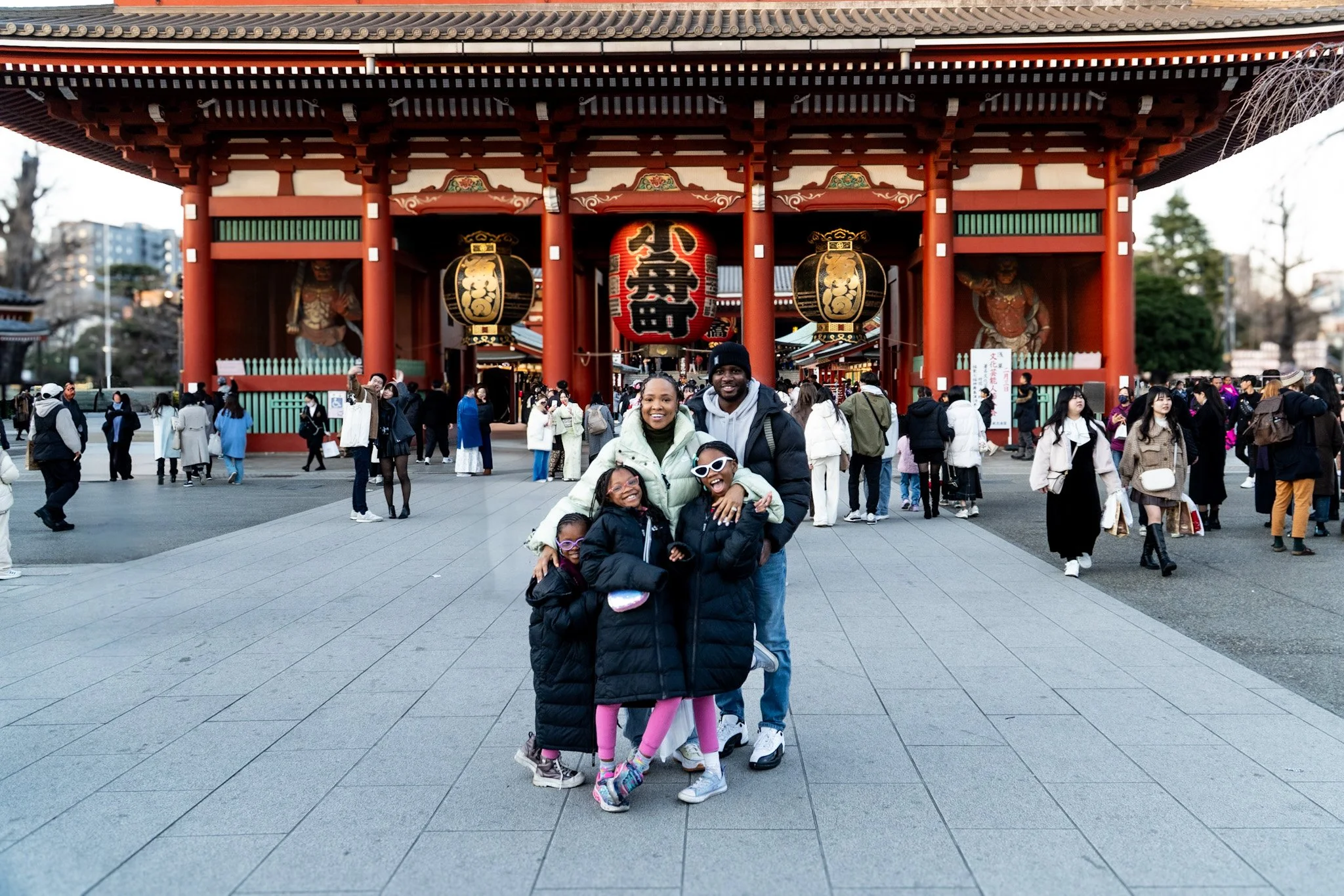 Family traveling to Tokyo, Japan