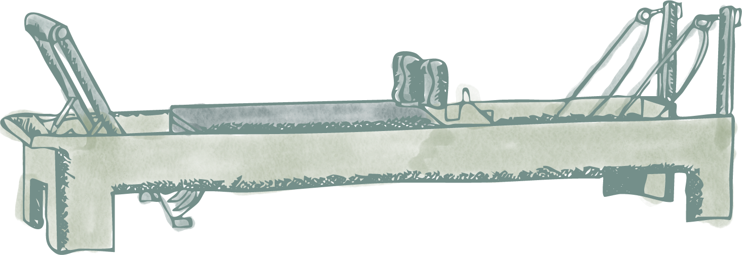 Close-up of a forklift inside a warehouse, with visible forks and a yellow safety cage. Art by Signora e Mare.