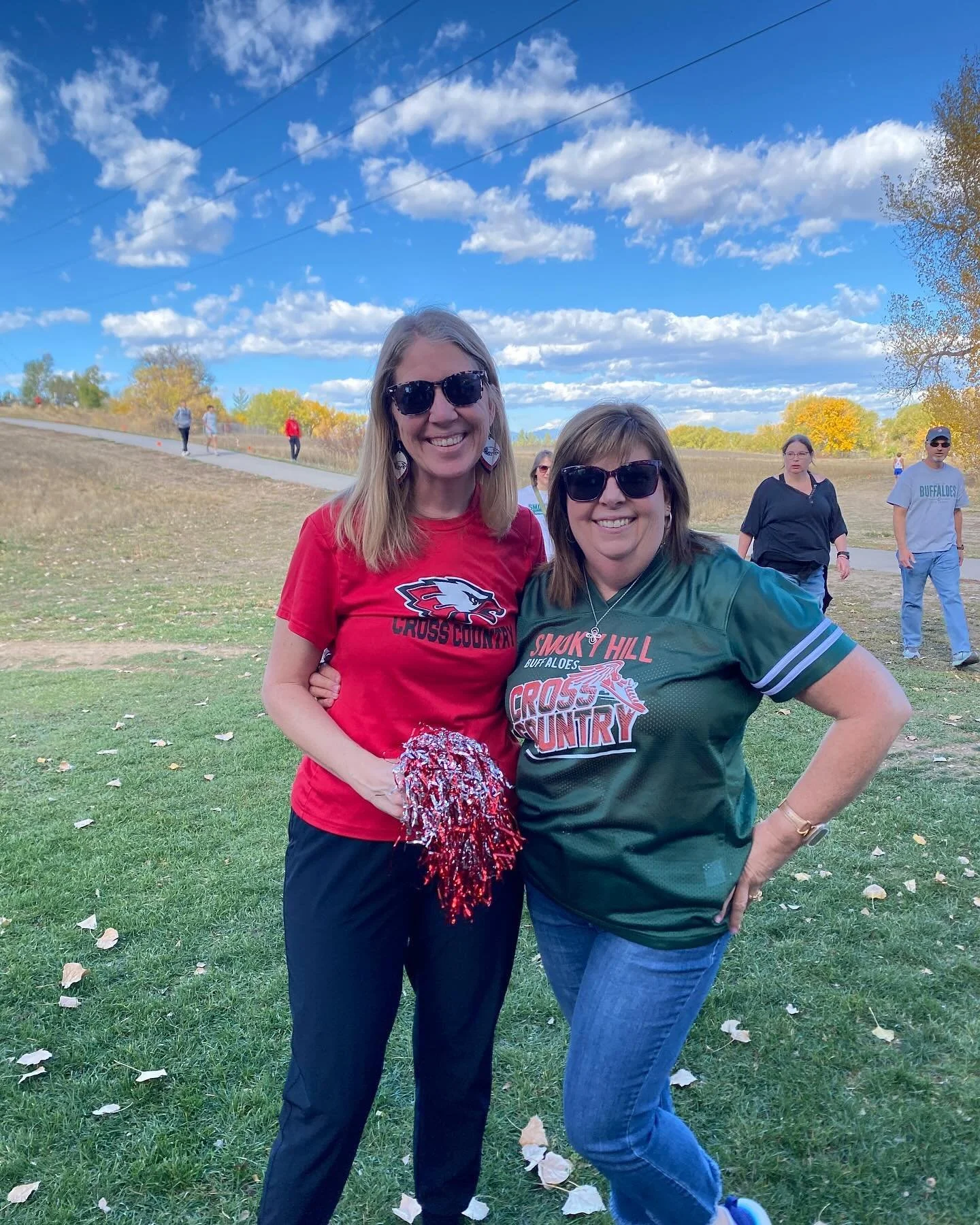Dr Keppy and Tobi cheering on all@the amazing athletes at the Region 1 5A regional XC meet!