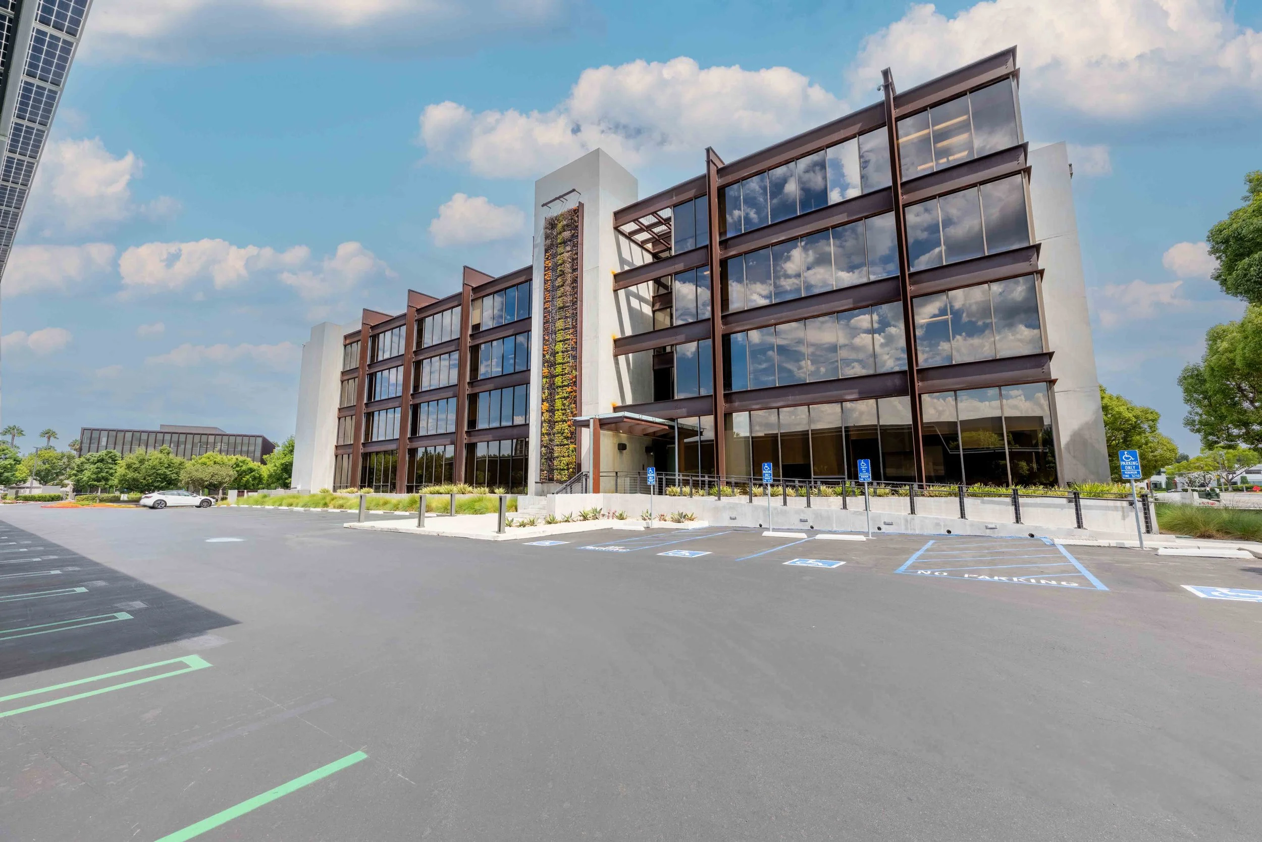 Exterior view of 2082 Michelson and its parking lot