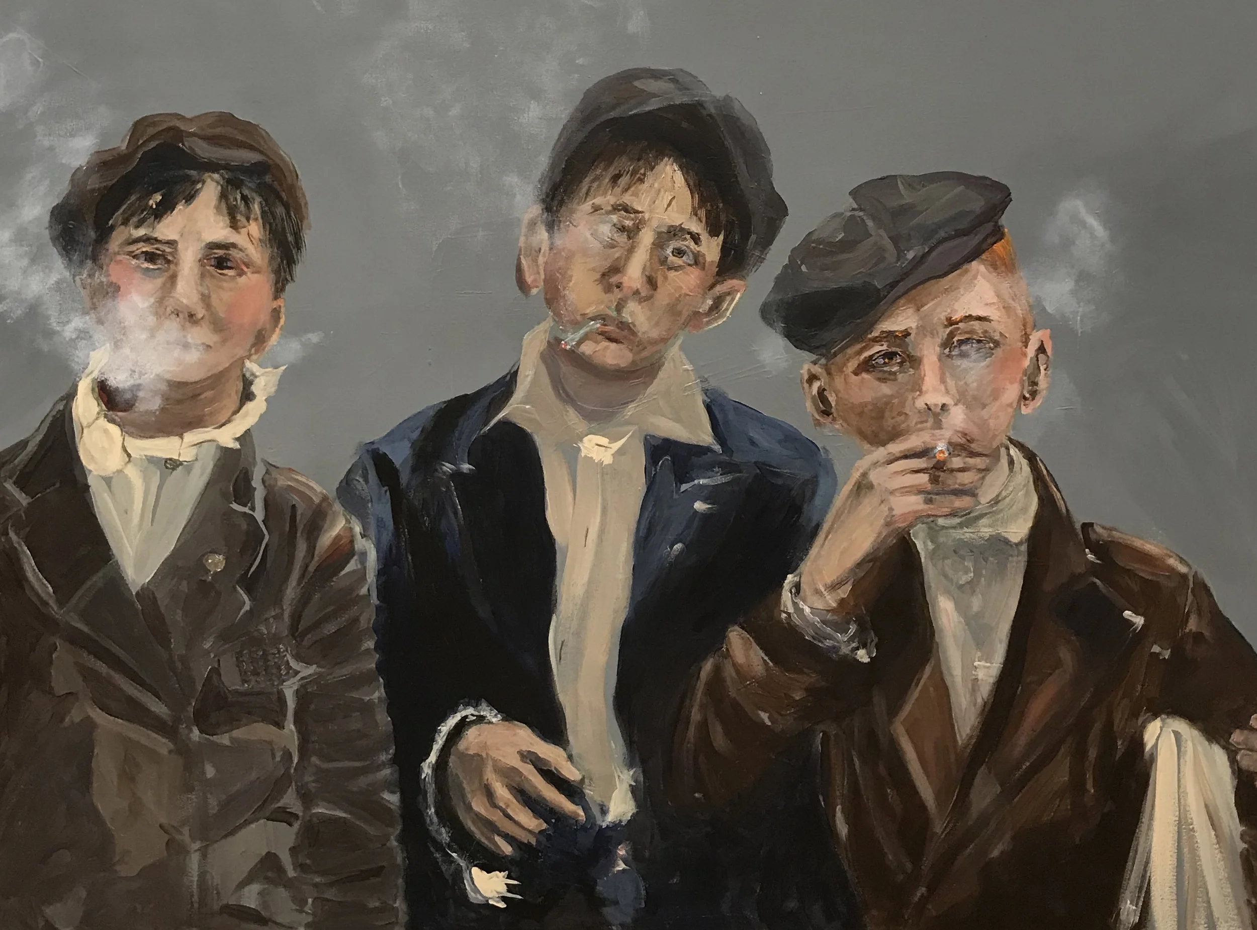 SWAGGER & SMOKE, 2023, Acrylic on canvas, 36 x 48