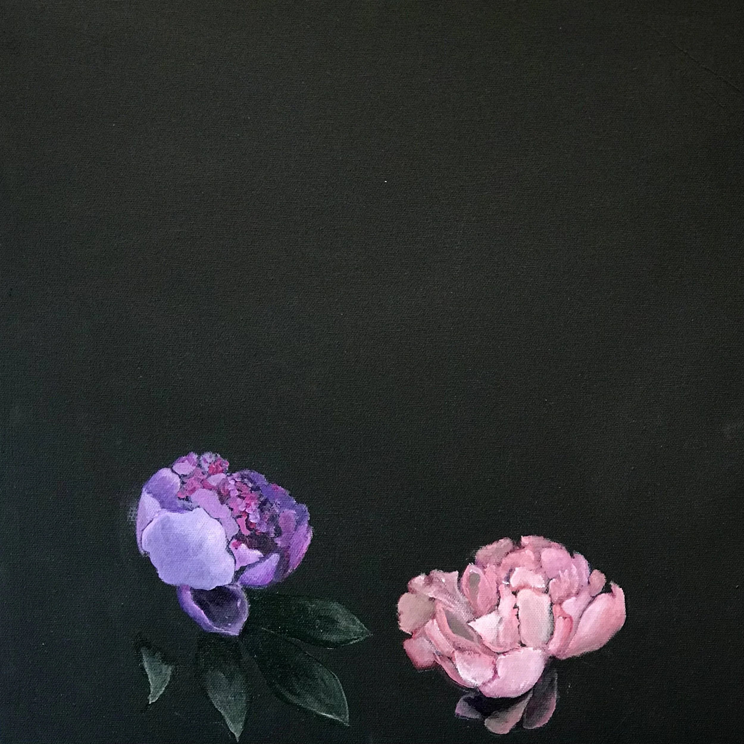 PEONIES, 2022, Acrylic on canvas, 18 × 18