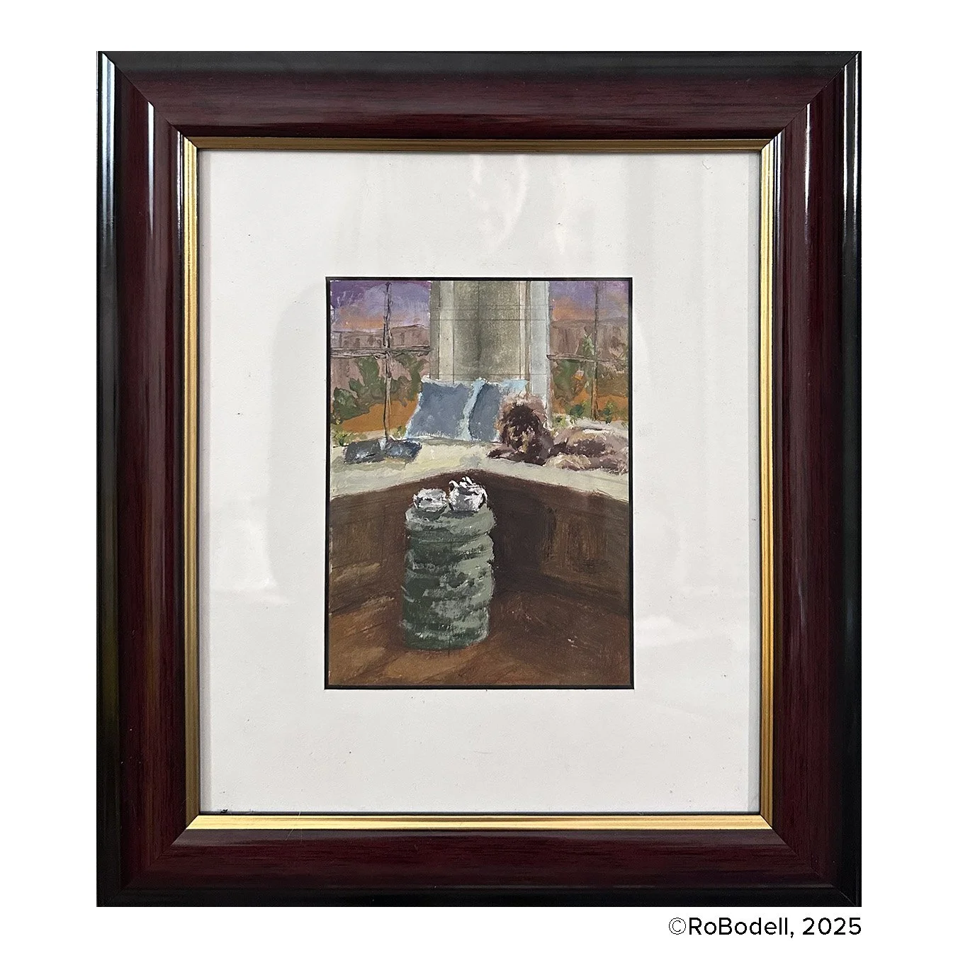 Color Study: Beware of Giving Your Heart to a Dog, 5x6, Oil on Paper