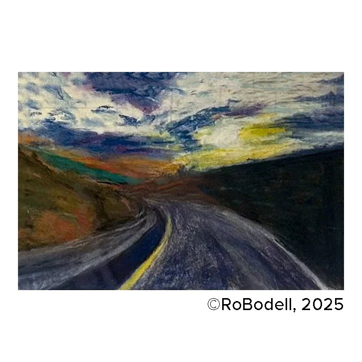 Road Trip Series: Every Bend in the Road, 5x7, Soft Pastel on Board_SOLD