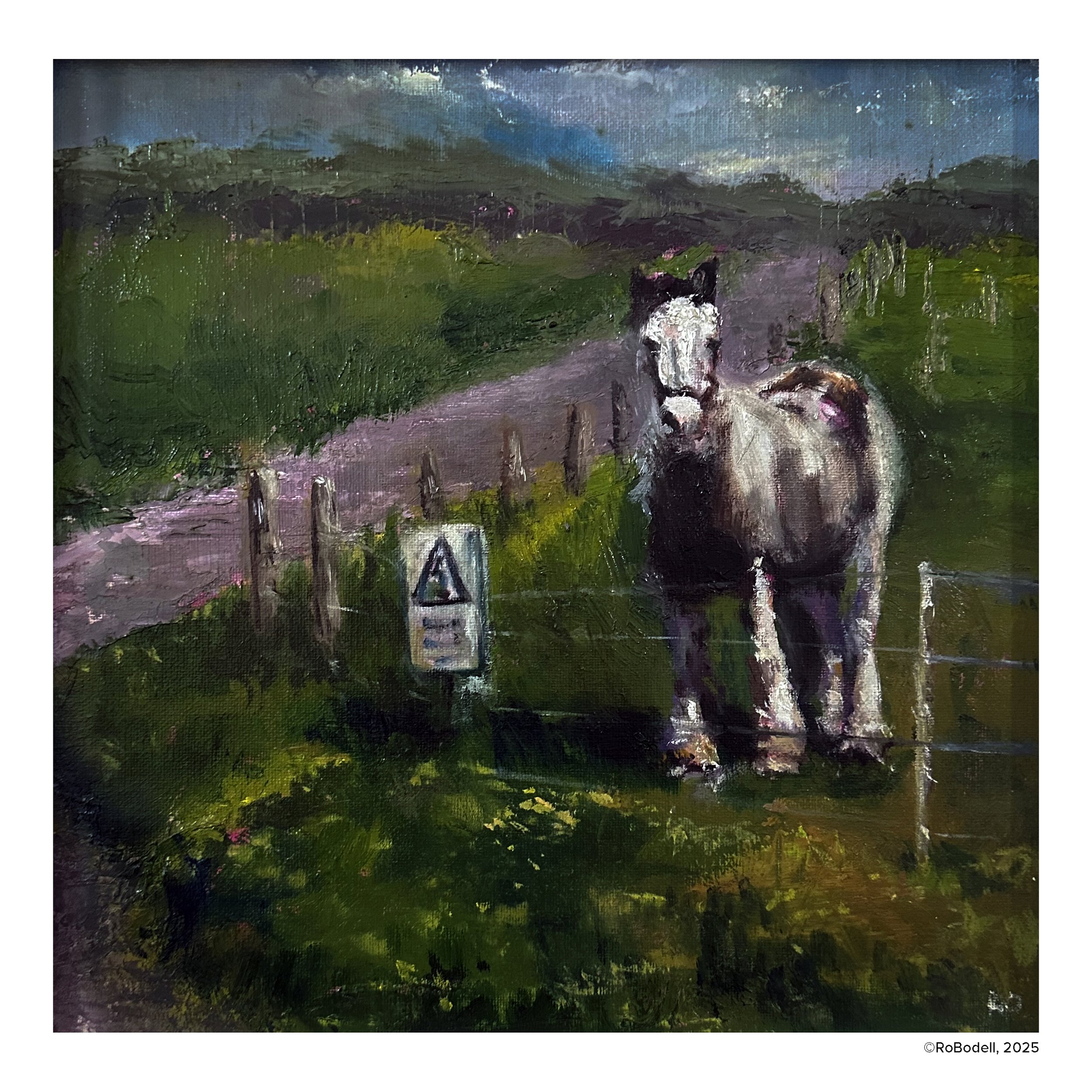 Irish Landscape Series: Horsepower, 12x12 Oil on Panel