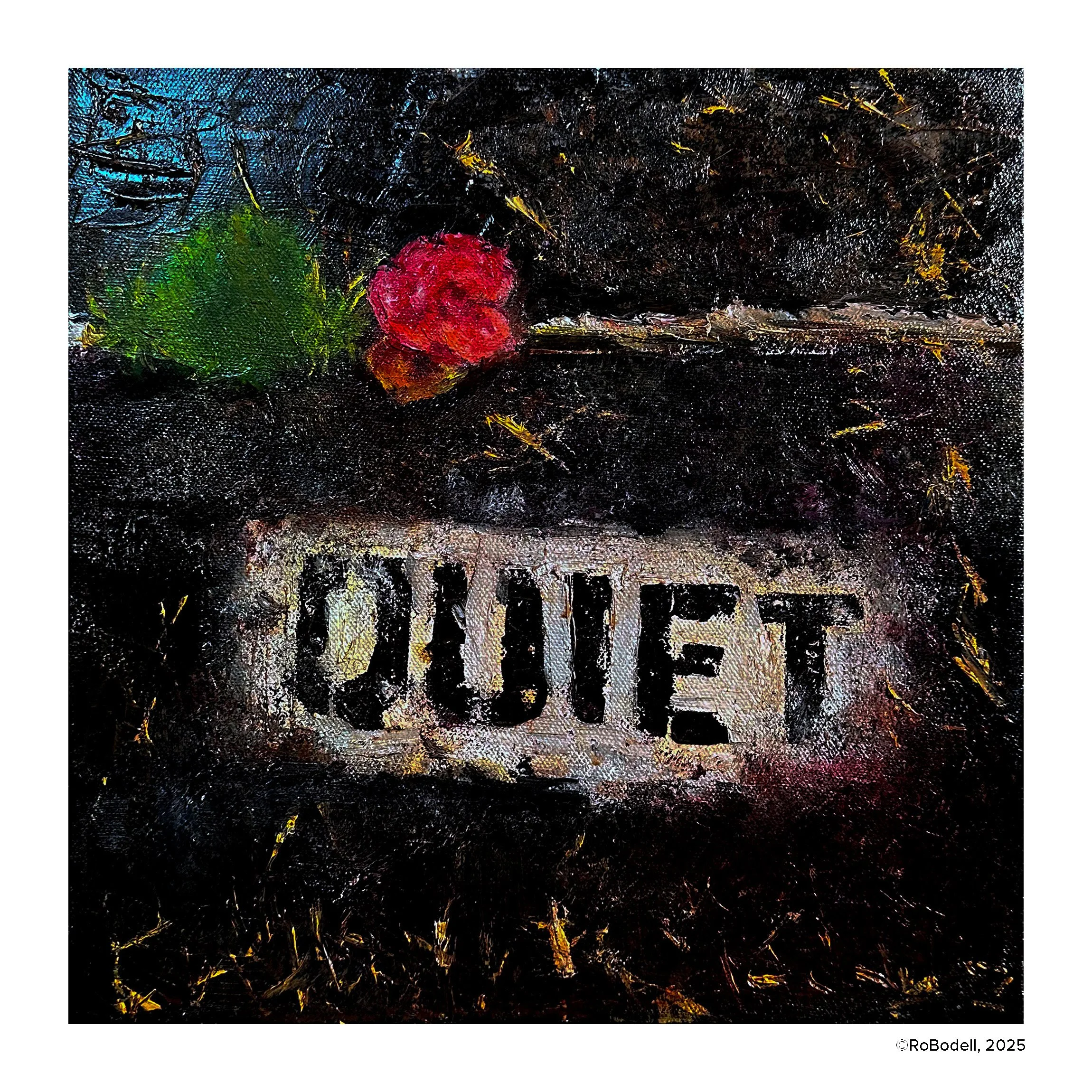 Silence the Noise in My Mind, 12x12, Oil on Canvas