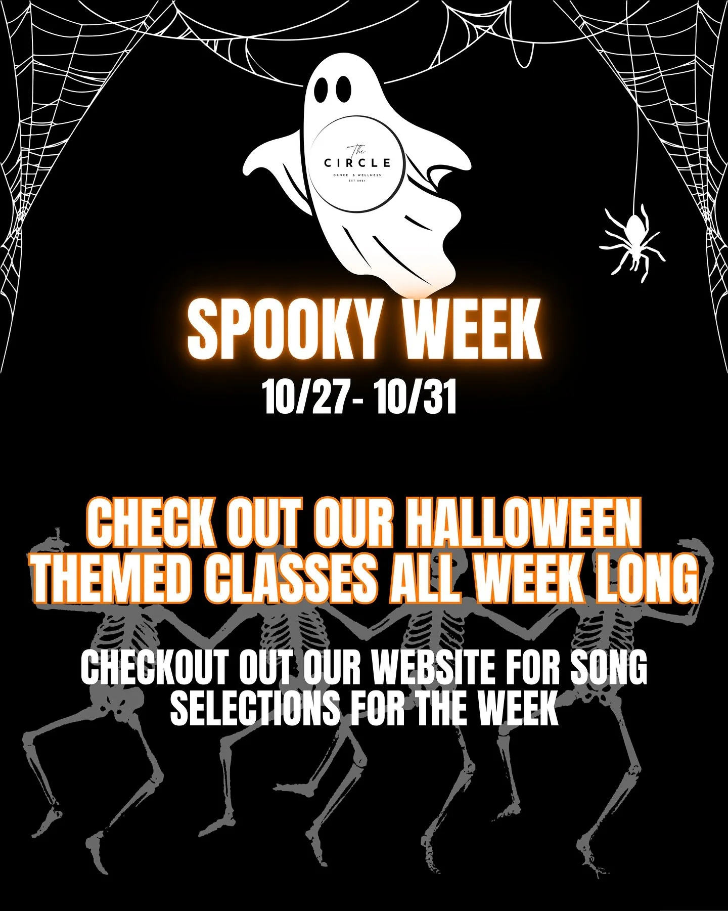 It&rsquo;s SPOOKY WEEK at The Circle! Come celebrate the season with us with horror themed classes ALL WEEK LONG. Head to our website www.TheCircleStudioSA.com or check our stories daily to see what songs we will be rockin to. Feel free to dress for 